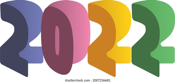 2022 Happy New Year vector