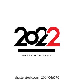 2022 Happy New Year Vector Numbers for Calendar Design. Winter Holidays Greeting Card, Seasonal Flyer, Typography Graphic Element