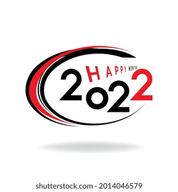 2022 Happy New Year Vector Numbers for Calendar Design. Winter Holidays Greeting Card, Seasonal Flyer, Typography Graphic Element