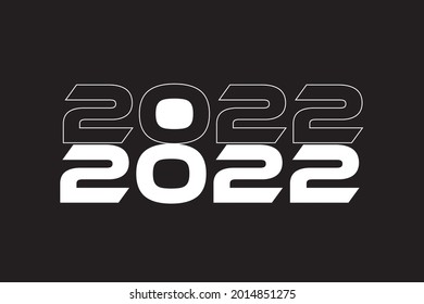 2022 Happy new year vector background. Cover of card for 2022 Creative design for your greetings card, calendar, invitation, brochure, poster.