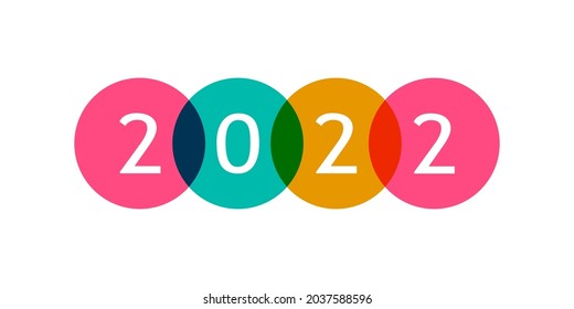 2022 Happy New Year. Vector holiday banner illustration.