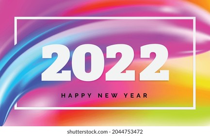 2022 Happy New Year Vector Numbers for Christmas Design. Winter Holidays Seasonal Flyer or Greeting Card