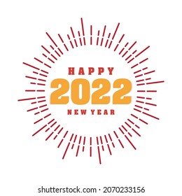 2022 Happy New Year Vector for celebration and season decoration. Colored vector trendy background for branding, calendar, card, banner, cover.
