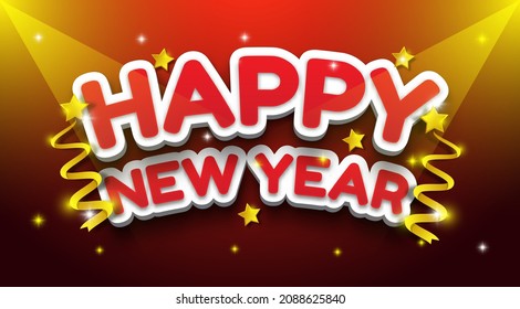 2022 Happy New Year Vector Design, Luxury and Modern Design for New Year Celebration