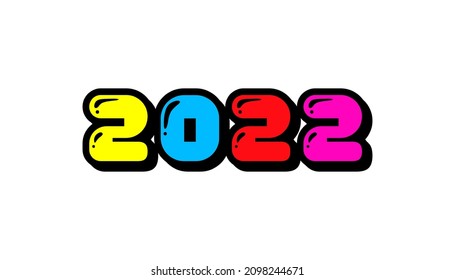 2022. Happy new year 2022. 2022 vector design illustration.