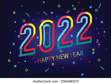 2022 happy new year.Paper cut 2022 word for new year festival.card,happy,Vector concept luxury designs and new year celebration.