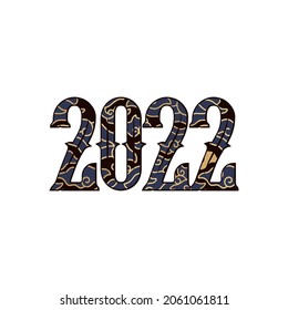 2022 header calendar with abstract coloring