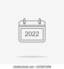2022 icon. Vector concept illustration for design.