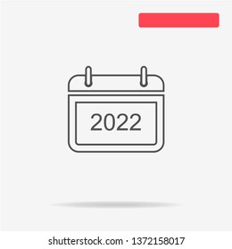 2022 icon. Vector concept illustration for design.