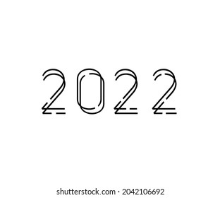 2022 Symbole, Vektorgrafik. abstraktes und elegantes Design.