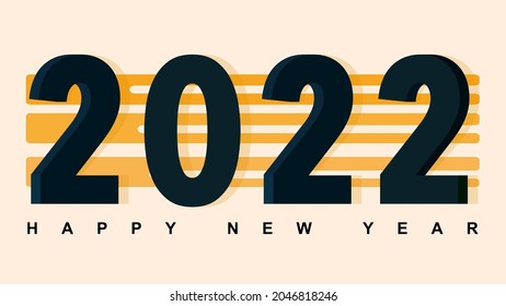 2022 große Zahlen Design. Schönes neues Jahr. Großes neues Jahr Banner. 