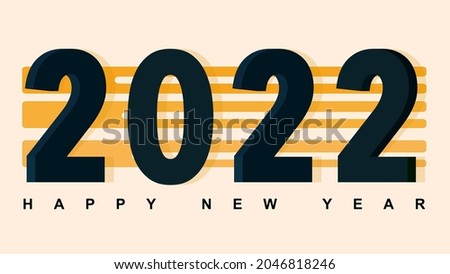 2022 large numbers design. Happy new year. Big new year banner. 