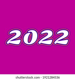 Icono vectorial de 2022 letras. Ilustración vectorial Eps10.