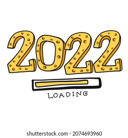 2022 loading word vector illustration	
