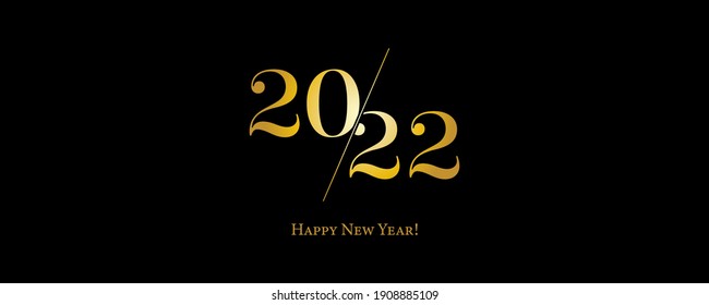 2022 Logo-Happy New Year Hintergrund. Broschüre Design Vorlage, Poster, Karte, Banner. Vektorgrafik.