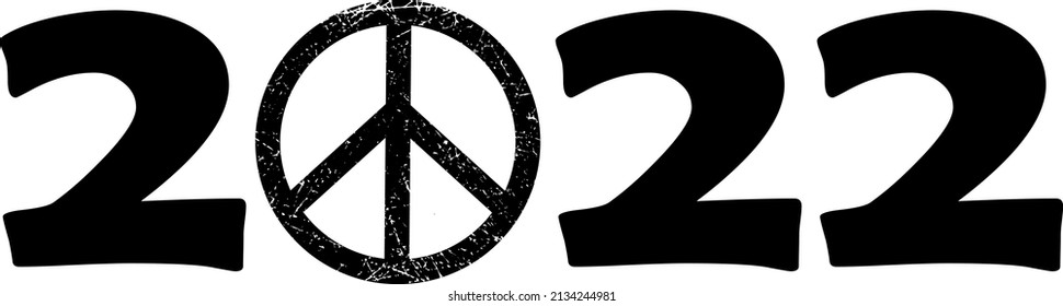 2022 logo. Instead of zero the sign of peace