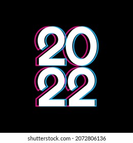 2022 logo letter template design. Happy new year. Vector illustration
