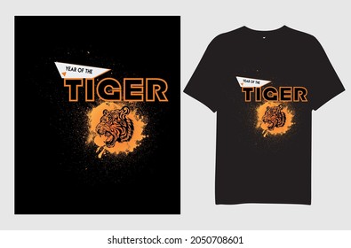 2022 - logo and t shirt, Chinese greetings, year of the tiger 