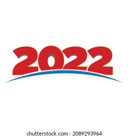  2022 logo text design. Design template Celebration typography