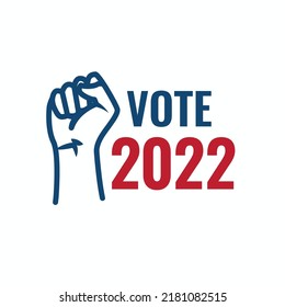 Halbzeitwahlen 2022 - Design mit dem Symbol für rote und blaue Wahlen