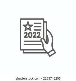 Diseño de elecciones de mitad de período 2022 con icono del voto rojo blanco y azul