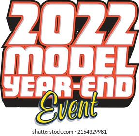 Titular del evento de ventas de fin de año modelo 2022 para anuncio de diseño comercial comercial anuncio evento de naranja rojo 