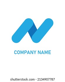 2022 modern line logo design for business, blue in white background, HD logo for commecial use