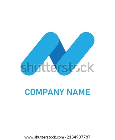 2022 modern line logo design for business, blue in white background, HD logo for commecial use