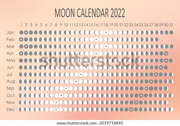2022 Moon calendar. Astrological calendar\
design. planner. Place for stickers. Month cycle planner mockup.\
Isolated color glassmorphism\
background.