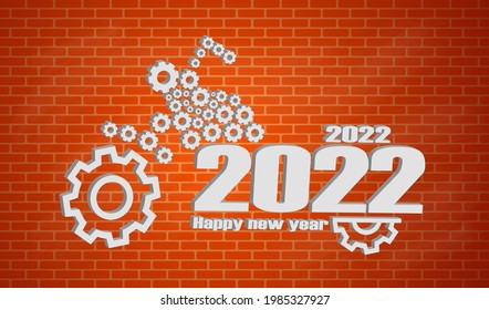 2022 motorcycle logo vector design template