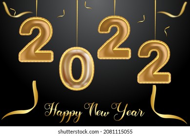 2022 new year 3d effect