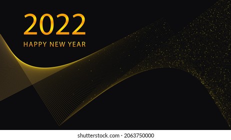 2022 Resumen De Antecedentes Del Año Nuevo. Diseño de vectores de lujo