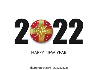 Antecedentes de Año Nuevo 2022. Plantilla de diseño premium festivo para tarjeta de saludo