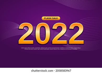 2022 New Year Background Illustration For Flash Sale And Promotion