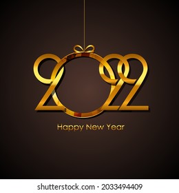 2022 New Year Background. Vector Illustration