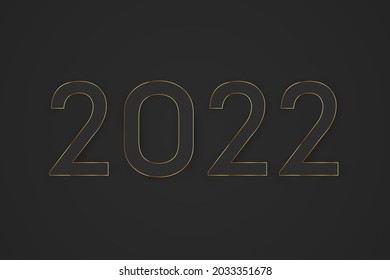 2022 new year card. Vector illustration 
