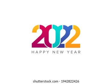 2022 new year design with full color
