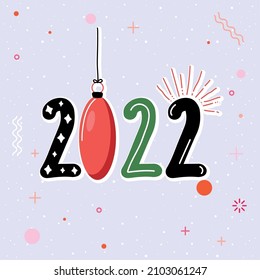 2022 new year drop hanging decoration