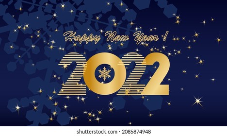 2022 new year, elegant vector illustration, logo numbers 2022