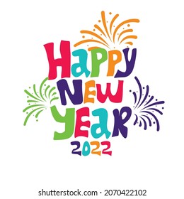 2022 new year greeting poster template, Perfect for posters, t-shirts, banners and more