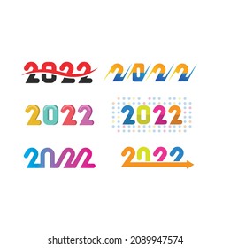 2022 diseño de concepto de ilustración vectorial de iconos de nuevo año