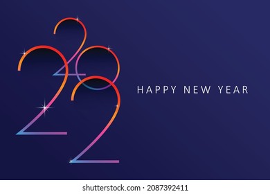 2022 new year illustration background design