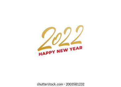 2022 New Year label. Vector lettering design for New Year celebration