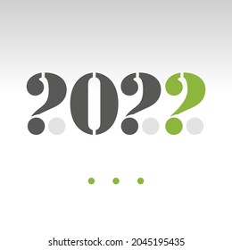 2022 New Year with lots of questionnaires for the future and progress of the world and hope for green future