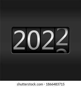 Odómetro de Año Nuevo 2022, diseño de Año Nuevo 2022