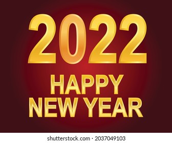 2022 New Year. Vector illustration. Christmas celebration Festive premium concept template