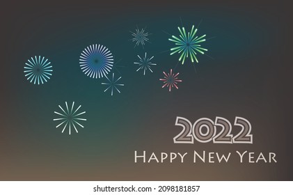 2022 new year wallpaper and background. new year card and backdrop vector illustration sign - symbol- logo design