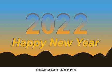 2022 new year wish vector