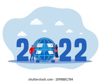  2022 años nuevos Metaverse plataforma en línea de tecnología de realidad aumentada, negocios digitales, innovación, escena de ciencia ficción ilustración vectorial