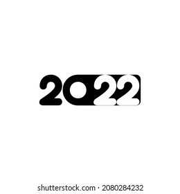  2022 number design template. Big collection of 2022 happy new year symbols. Vector illustration with colorful and labels isolated on background.